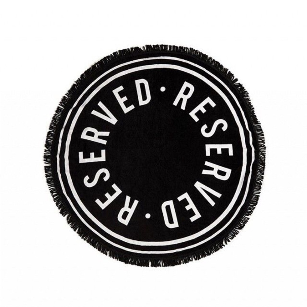 Fringe Detail Reserved Round Beach Blanket